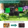 thumbnail image 3 of Dextrus 34 Gallon Dual Chamber Compost Tumbler, Compost Bin Outdoor Rotating with 2 Sliding Doors and Aeration System, Garden Compost Bin BPA Free, 3 of 8