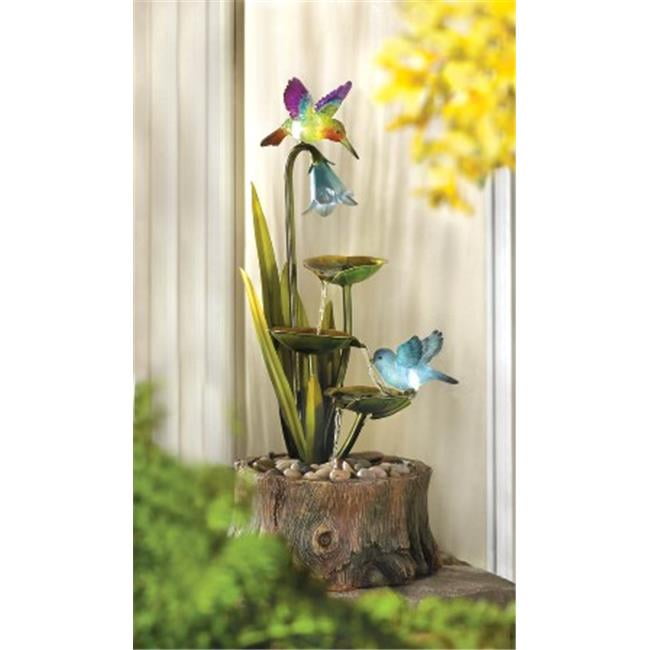 Zingz & Thingz 57070038 Hummingbirds Haven Outdoor Water Fountain with Lights by Zingz & Thingz