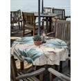 thumbnail image 2 of Outdoor Tablecloths with Umbrella Hole & Zipper, Teal Blue Tulips Round Tablecloth 54 Inch, Spring Floral Barn Doors Vintage Wood Beige Waterproof Table Cloth, Patio/Pool/Picnic Table Covers, 2 of 8