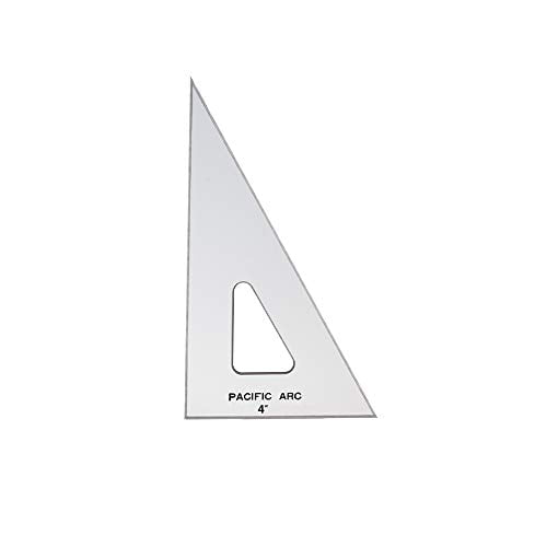 Pacific Arc Drafting Triangle 30/60/90 Degrees Clear Acrylic 20-inch
