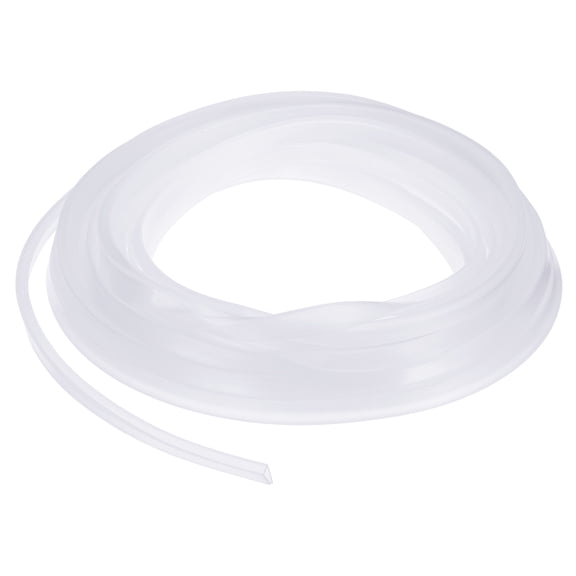 Clear Rubber U Channel Edge Trim, Silicone Door Seal Strip 1/8" Slot Fit for 3/32"-5/32" Edge