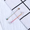thumbnail image 4 of landege 1 Set of Industrial Barbell Earrings Cartilage Ear Double Ear Holes Spike Matte Screw Jewelry for Men Travel Party Outdoor Colorful, 4 of 10