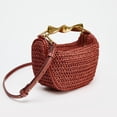 thumbnail image 3 of Handwoven Straw Crossbody Bag - Summer Fashion Purse with 2 Straps, 3 of 11