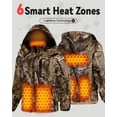 thumbnail image 3 of Heated Jacket for Men, Graphene Lightweight Heating Jackets with Battery Pack 12V Fast Charge 18400mAh Waterproof Windproof, Winter Outdoor Soft Shell Electric Heating Coat, 3 of 5