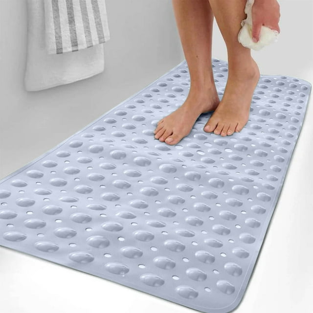 Boovnll Bathroom Rugs, Bathtub and Shower Mats Extra Long Non Slip Bath Mats 39.4 X 16 Inches Bathroom Mats with Suction Cups Machine Washable Soft Shower Floor Mats, Bath Mat