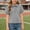 Gray, variant on Girls T Shirts, Collared Puff Sleeve Casual School Summer Tops Navy Size 10-12