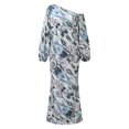thumbnail image 3 of CAICJ98 Robe Pull pour Femmes Épaules Dénudées Col en V Froncée Robe Maxi Fendue Formelle Soirée Club Maxi Robes Gris m, 3 of 4