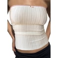 thumbnail image 3 of Fortune Women Tube Top, Strapless Backless Slim Crop Tops Off Shoulder Tanks Top, 3 of 9