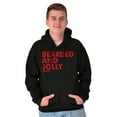 thumbnail image 4 of Xmas Bearded and Jolly Hashtag Santa Hoodie Hooded Sweatshirt Men Brisco Brands L, 4 of 6