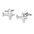 thumbnail image 2 of Gemelos de hombre Sunnimix Forma Avión Color Plata, 2 of 6