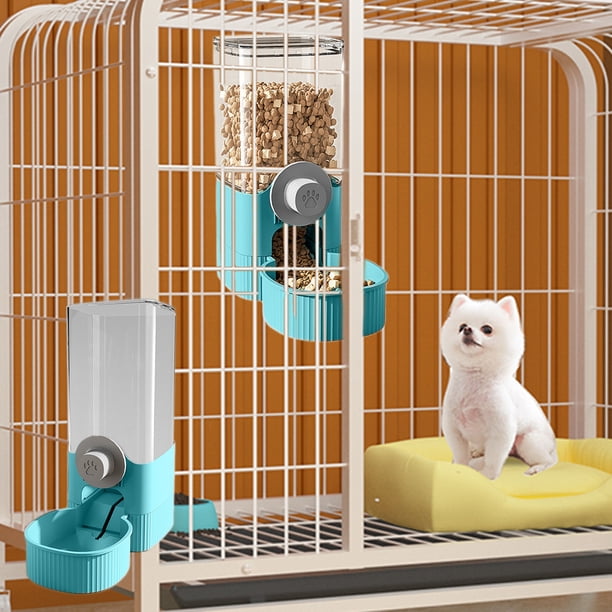 Bebedero colgante para gatos, bebedero para perros, jaula colgante, comedero automático para mascotas
