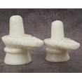 thumbnail image 6 of IBA Indianbeautifulart Stone Shivling Statue God Shiva Linga Idol White Color Statue for Meditation Puja Room Religious god Idols Shiva Lingam- Medium 4" x 3.5"Inches, 6 of 6