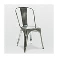 thumbnail image 5 of Dreux Vintage Dark Grey Steel Stackable Side Chair (Set of 4), 5 of 7