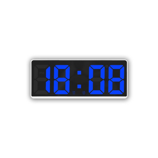 Ounissouiy Reloj Digital LED ABS, pantalla de fecha de estilo Simple, reemplazo recargable Rectangular, 2 modos, 5 engranajes, alarmas de Control de sonido Decoración del hogar Tipo 2 Ounissouiy HA084277-02B