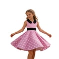 thumbnail image 4 of FYDUU Robes Filles Sans Manches Années 50 Vintage à Pois Robe de Soirée Rétro Col Peter Pan Décontractée Robe d'Été Quotidienne Robe de Tempérament, 4 of 4