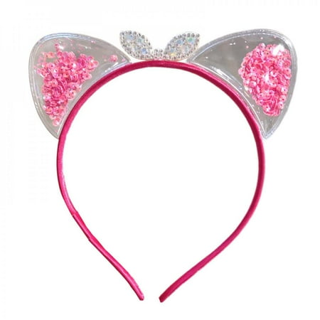 

Greyghost 1Pc Baby Cute Girls Sequins Ear Design Headband Headwear Apparel Photography Prop Party Gift D