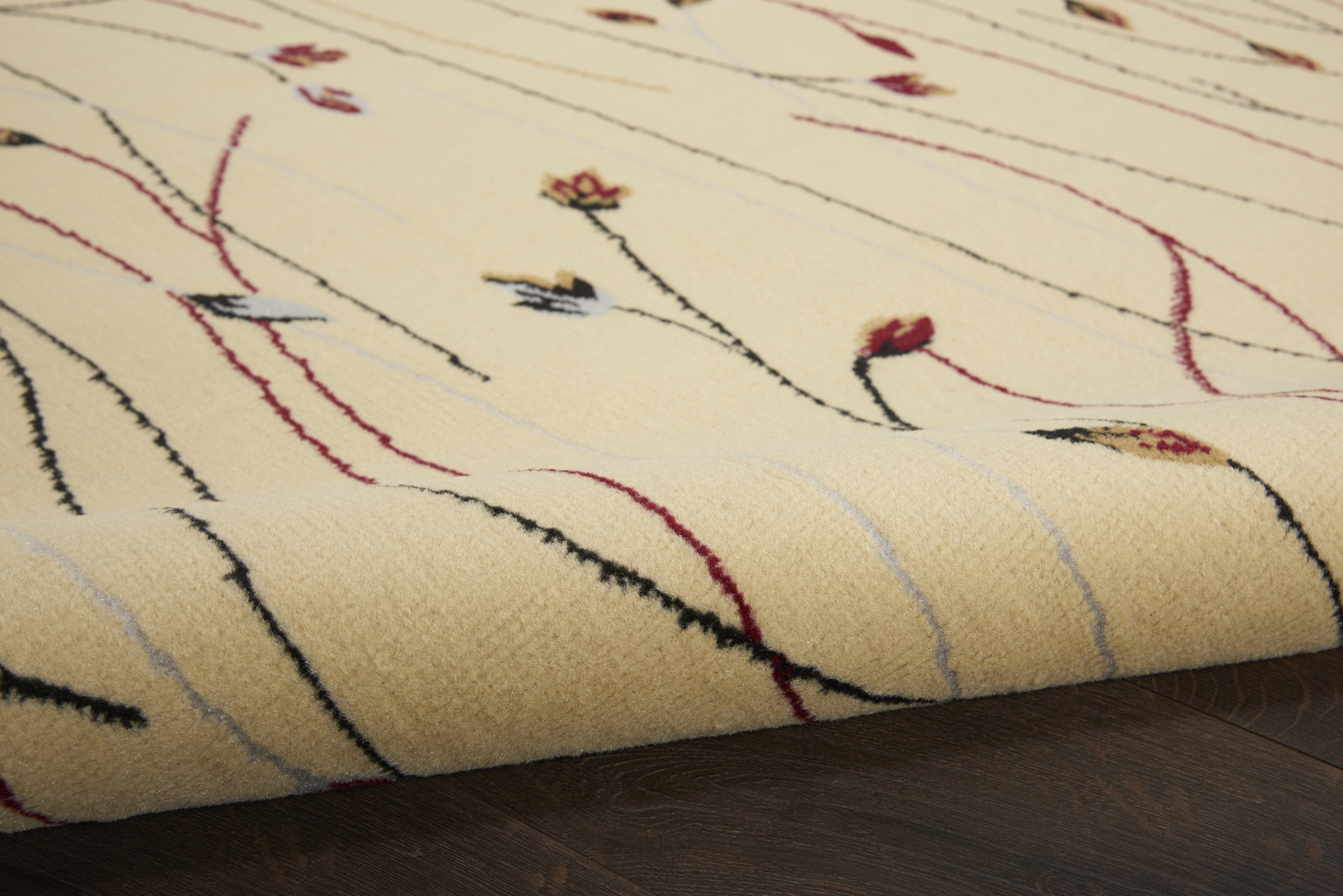 Nourison Grafix Contemporary Botanical Cream Area Rug