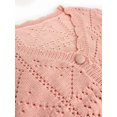 thumbnail image 6 of Women'S 2025 Spring Autumn Winter Short Cardigan Sweater Top Long Sleeve V-Neck Cardigan Jacket Casual Knitwear Pink L, 6 of 9