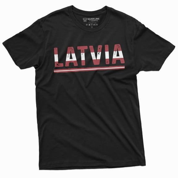 Men'S Latvia T-Shirt Latvian Flag Coat Of Arms Tee Shirt Independence Day Heritage Tee