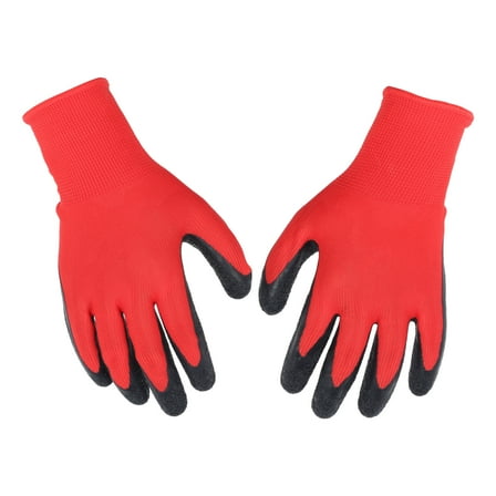 labwork 12 Pairs Pack L-Size Crinkle Latex Rubber Hand Coated Safety Work Gloves