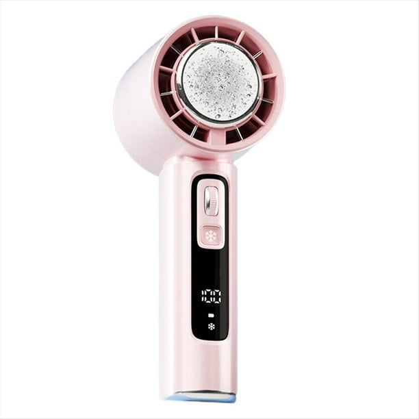 Ventilador Eléctrico Portátil de Alta Velocidad para Refrigeración de Semiconductores, 4000 MAh, Recargable por USB, para Exteriores, Pequeño, Color Rosa.