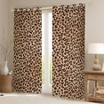 thumbnail image 3 of Homewish Cheetah Leopard Print Black Out Curtains, Brown Stripes Lines Curtains Pack of 2 (42x63 Each), Modern Fashion Style Bedroom Curtains, Curtains and Drapes Room Decor, 3 of 6