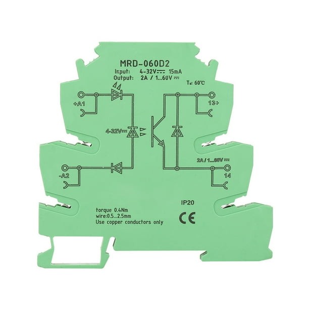 DIN Rail Relay Module, MRD060D2 UltraThin Relay Module,6.2mm Solid
