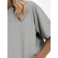 thumbnail image 4 of Womens Oversized T Shirts Loose Fit Crewneck Short Sleeve Tops Summer Casual Blouse Basic Tee, 4 of 7