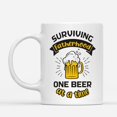 thumbnail image 2 of Custom Mugs Surviving Fatherhood One Beer Funny Drunk Dad Drinker Daddy Father Gifts Santa Father's Day Ceramic Coffee 11oz 15oz Jingle Bell Holiday Spirit, 2 of 7