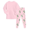 thumbnail image 5 of Wenfanal Pajamas for Girls Long Sleeve Pants Sets ,Boys Girls Suit Long Pants Regular Long Sleeved Round Neck 3D Printed Girls Fashion Size 2-3 Years,Green, 5 of 8