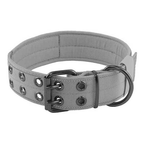 Tactical Dog Collar Reflective Nylon Dog Collar with Metal Buckle and Control Handle for Medium