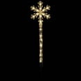 thumbnail image 5 of Northlight Illuminated Snowflakes Christmas Pathway Markers - Clear Lights - 4ct - 8', 5 of 9