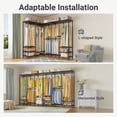 thumbnail image 6 of VIPEK V60 Extra Large Portable Closet Rack Heavy Duty Clothing Rack for Hanging Clothes Freestanding Wardrobe Closet, Metal Closet for Bedroom Storage Organizer, Load 1620lbs, Black, 6 of 7