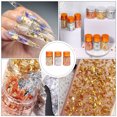thumbnail image 4 of 3 Bottles Manicure Gilding Flake Metallic Gold Foils Nail Art Accessories Kit, 4 of 8