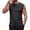 Black, variant on Men's Solid Crew Neck Wide Shoulder Mesh Sleeveless Tank Top, Breathable Casual Summer Athletic Muscle Gym Vest Light Blue