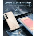 thumbnail image 3 of KOMI pour Samsung Galaxy S25 Case : pour Galaxy S24 Case Military Grade Drop Protection Anti Yellowing Cell Phone Étui - Rugged Shockproof Protective Bumper Transparent Cases Glitter, 3 of 5