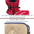 thumbnail image 3 of HOMEIORA Leather Work Gloves for Men or Women. M Glove for Gardening, Tig/Mig Welding, Construction, Chainsaw, Farm, Ranch, etc. Leather, Cotton Lined, Utility, Firm Grip, Durable, Red - Khaki, 3 of 6