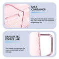 thumbnail image 3 of ONAPARTER Pot Espresso Coffee Metal Measuring Cups Glass Milk Jar Frothing Pitcher Portable Server Container with Lid （Pink）, 3 of 6