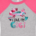 thumbnail image 4 of Inktastic I Love My Gigi Pink and Blue Fox with Hearts Boys or Girls Baby Bodysuit, 4 of 5