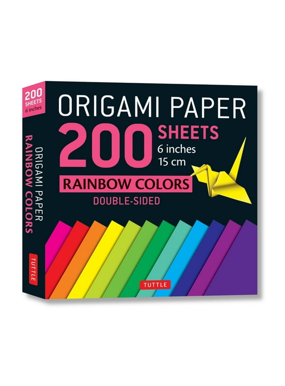 Origami Paper 200 Sheets Rainbow Colors 6" (15 CM) : Tuttle Origami Paper: High-Quality Origami Sheets Printed with 12 Different Colors: Instructions for 8 Projects Included