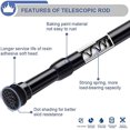 thumbnail image 2 of QILERR Spring Tension Curtain Rods 28 to 48 Inches Black Diameter 1 Inch Heavy Duty Adjustable Curtain Extension Rods Shower Tension Rods for Windows, Kitchen, Bathroom, Cupboard, Wardrobe, 2 of 8