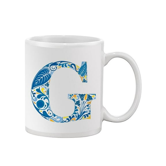 Letter G Floral Design  Mug Unisex's -Image by Shutterstock