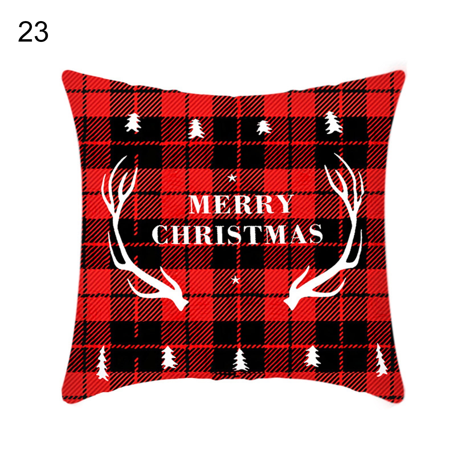 TOPOINT Christmas Throw Pillow Covers 18X18 Inch, Plush Christmas