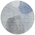 thumbnail image 2 of Addison Rugs Chantille Indoor/Outdoor Transitional Abstract Blue Washable Round Rug, 8' x 8', 2 of 6