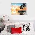 thumbnail image 3 of PRATYUS Beach Palm Canvas Wall Art Picture 20x16in for Living Room Bedroom 20x16in, 3 of 3