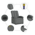 thumbnail image 2 of vidaXL Electric Massage Recliner Chair Dark Gray Fabric, 2 of 9