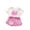 R80-Pink, variant on RMGVDSD Baby Girl Summer Clothes Cute Print Short Sleeve Tee Shirt And Plaid Shorts Set Toddler Girls Outfit Soft Little Kids Clothing Sets 18-24 Months