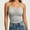Grey, variant on Women's Lace Trim Ruched Front Tank Top,Slim Fit Spaghetti Strap Camisole with V Neck,Ribbed Knit Cami for Layering,Sexy Going Out Tops,Summer Casual Sleeveless Blouses White S