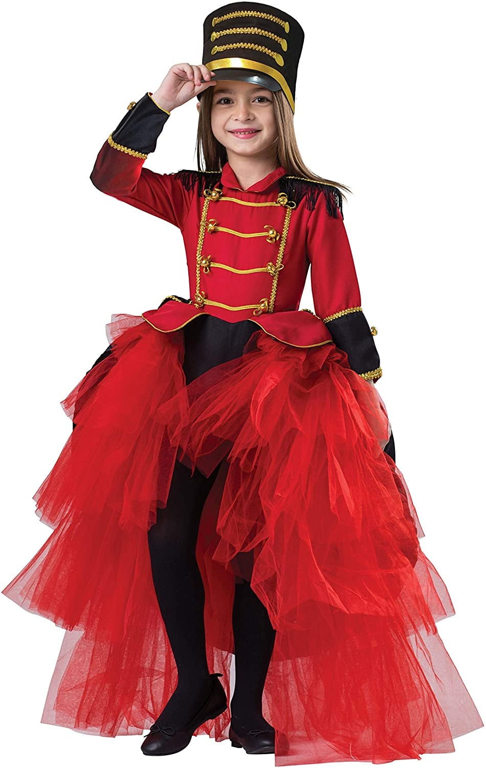 Dress-Up-America Band Majorette Costume Toy Soldier Uniform Dress Up for Kids Nutcracker Costume for Girls 