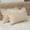 Light Brown, variant on Pillow Shams Set of 2 Pure Cotton Champray Ruffled Edge,Thick and Solid Washed Dobby Heavy Fabric (King 20x36 inches)